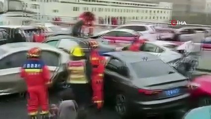 Yok böyle kaza! Otoyol araç mezarlığına döndü