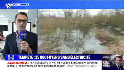 Tempête Louis: "35.000 clients sont privés d'électricité" affirme Hervé Champenois (directeur de crise Enedis)