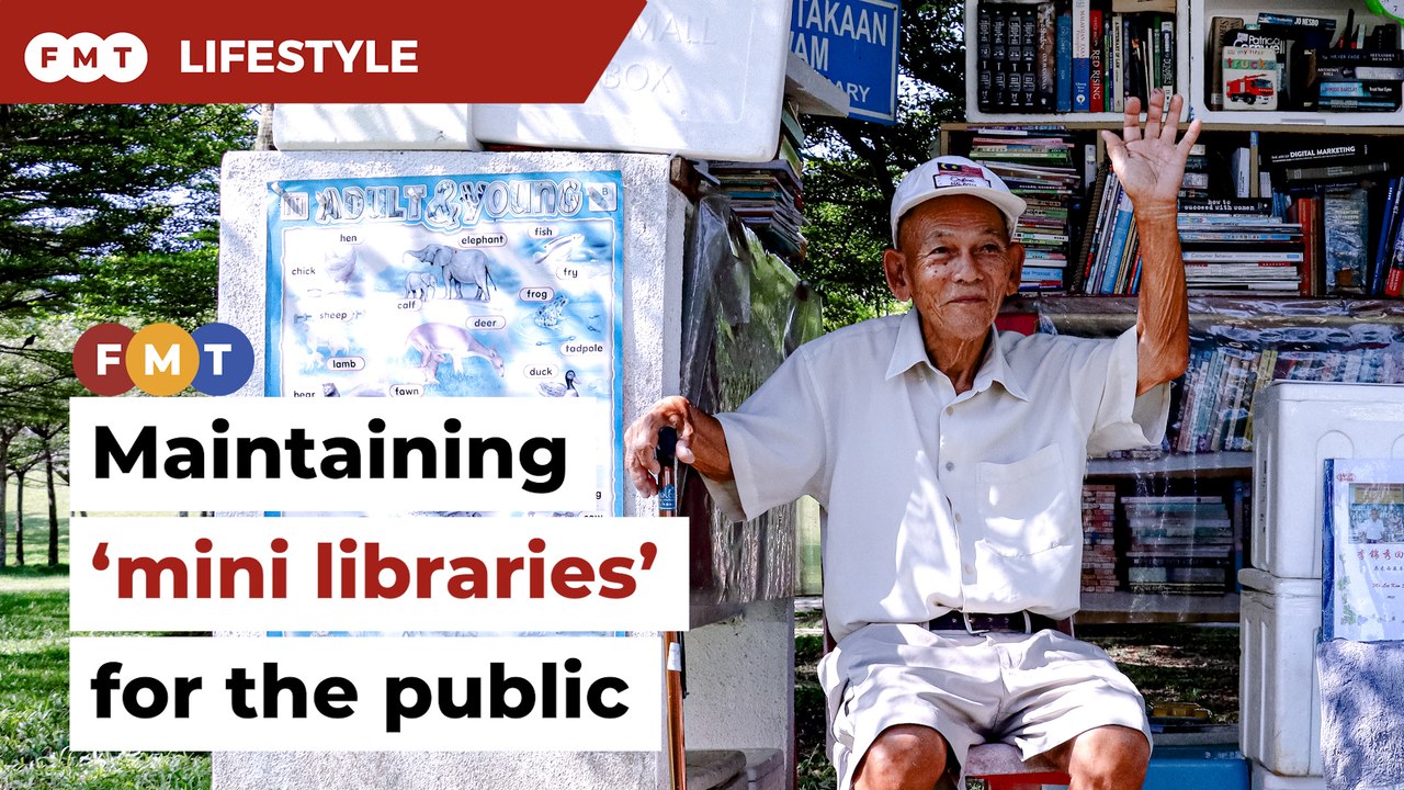89-year-old Lee Kim Siew maintains ‘mini libraries’ for the public