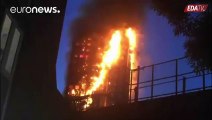 Vean como devoraban las llamas la Torre Grenfell de Londres con los mismos materiales que el de Valencia