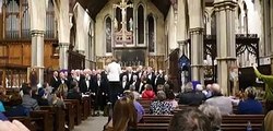 Monmouth Male Voice Choir singing You Raise Me Up with the Rock Choir at Monmouth's St Mary's Church