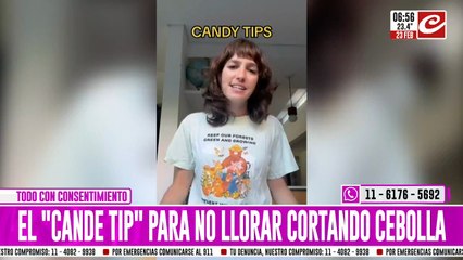 "Pedile permiso": el insólito truco de Candela Vetrano para no llorar cuando corta cebolla