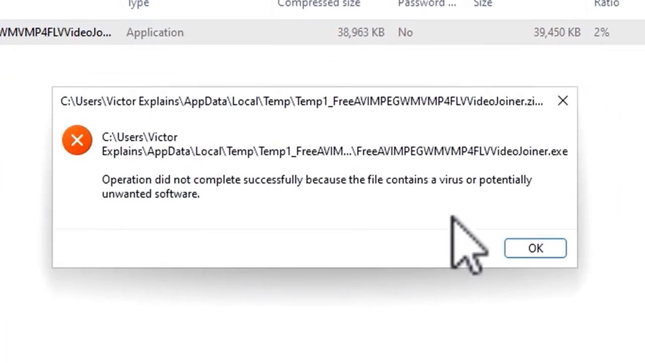 How To Fix Operation did not complete successfully because the file contains a virus or potentially unwanted software in Windows 11 / 10
