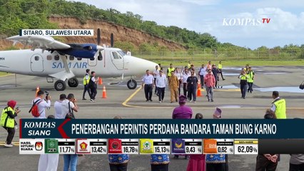 Perdana, Pesawat SAM Air Mendarat di Bandara Taman Bung Karno Siau