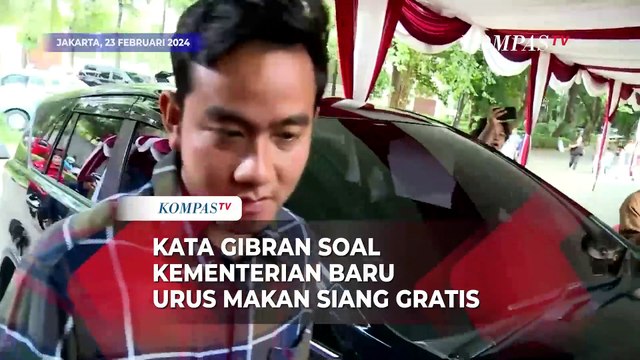 Jawab Gibran soal Kementerian Baru Urus Makan Siang Gratis