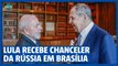 Lula recebe chanceler da Rússia em Brasília e afirma que o ‘Brasil está disposto a colaborar com a paz na Ucrânia’