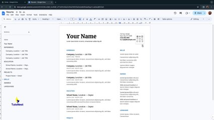 How to Make a Resume on Google Docs in Google