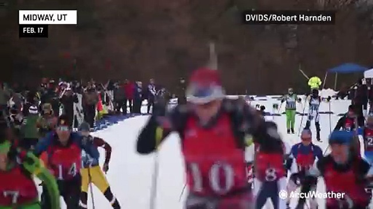 US soldiers compete at biathlon in Utah
