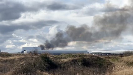 Fire at Lidl warehouse