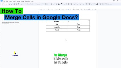 How To Merge Cells in Google Docs