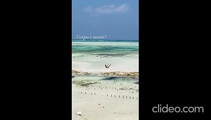 Catarina Furtado sobre pilates aquático em Zanzibar