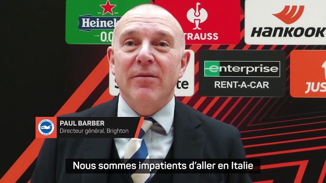 Barber : Impatients de jouer à Rome et que De Zerbi retourne en Italie