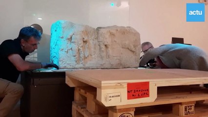 Archéologie : l'autel dédié à Mars quitte Allonnes