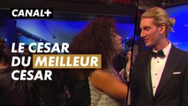 Paul Mirabel au micro de Lena Situations - Tapis Rouge des César 2024 - CANAL 