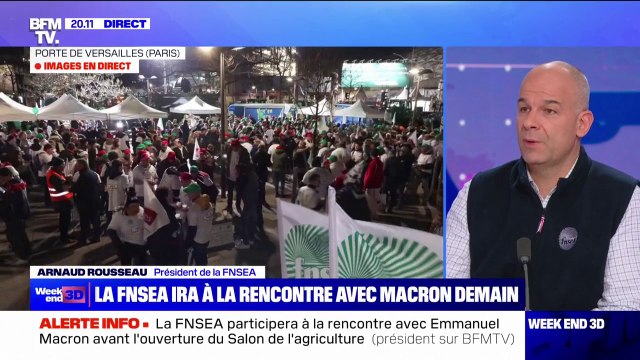 Arnaud Rousseau (président de la FNSEA): Pour un certain nombre de nos adhérents, le président de la République est quelqu'un qui n'a pas respecté ses engagements
