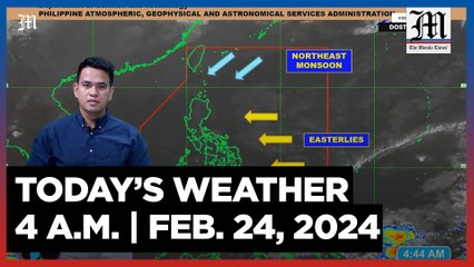 Today's Weather, 4 A.M. | Feb. 24, 2024