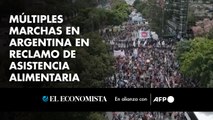 Múltiples marchas en Argentina en reclamo de asistencia alimentaria