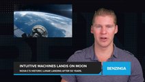 Intuitive Machines' Nova-C Lander Achieves Historic Lunar Soft Landing, First U.S. Spacecraft to Land Safely on Lunar Surface After Almost 50 Years