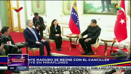 Pdte. Nicolás Maduro se reúne con el canciller turco Mevlüt Çavuşoğlu