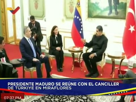 Arribó a Miraflores el Ministro de Asuntos Exteriores de Türkiye, Hakan Fidan