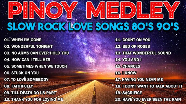 NONSTOP SLOW ROCK LOVE SONGS 80S 90S MGA LUMANG TUGTUGIN NOONG 90S BEST LUMANG TUGTUGIN