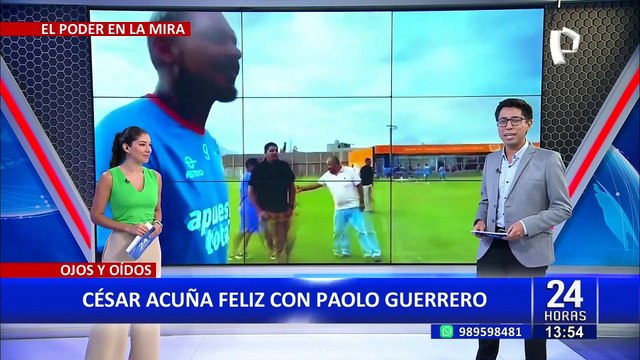 César Acuña celebra la llegada de Paolo Guerrero al club César Vallejo