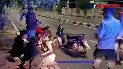 Bubarkan Aksi Balap Liar, Polisi Lepaskan Tembakan Peringatan