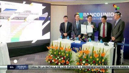 Representantes de bancos bolivianos y chinos firmaron un acuerdo conjunto