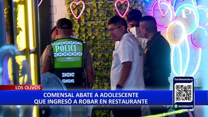 Los Olivos: comensal que abatió a delincuente tenía permiso para portar arma