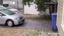 Hail pelts South Carolina towns