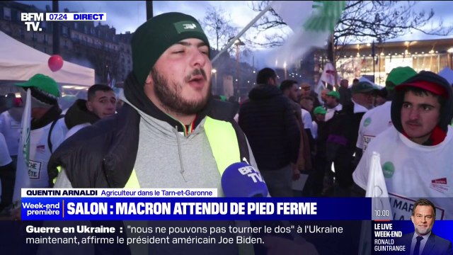 Il ne faut pas qu'Emmanuel Macron rentre au Salon : devant le Salon de l'agriculture, de plus en plus d'agriculteurs attendent le chef de l'État