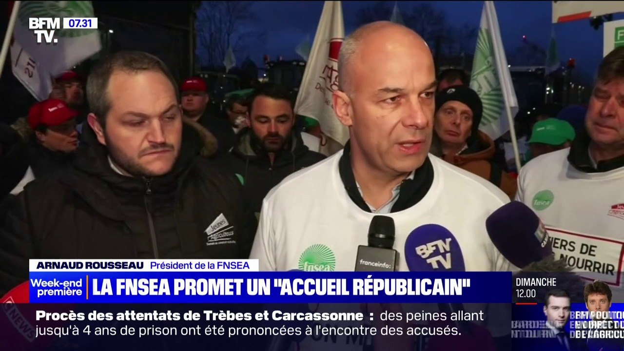 Salon de l'agriculture: Arnaud Rousseau (président de la FNSEA) promet un "accueil républicain" à Emmanuel Macron
