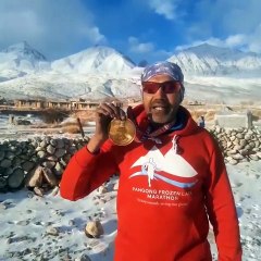 21 किमी पैंगोंग फ्रोजनन लेक मैराथन में दौडकऱ रचा इतिहास