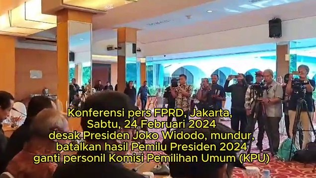 Pernyataan Lengkap Ketua Forum Penyelamat Reformasi dan Demokrasi Indonesia, Marsekal TNI Purn H Agus Supriatna, Jakarta, Sabtu, 24 Februari 2024, Desak Presiden Joko Widodo Mundur dan Batalkan Hasil Pemilihan Umum Presiden, Rabu, 14 Februari 2024