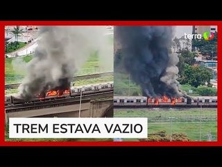 Metrô pega fogo no Distrito Federal