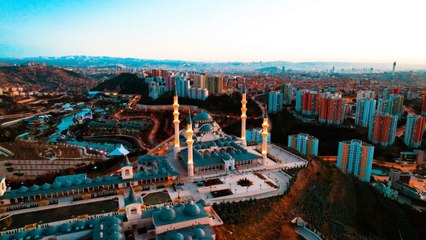 Berat Kandili’nde Ankara camilerinden kartpostallık dron görüntüleri