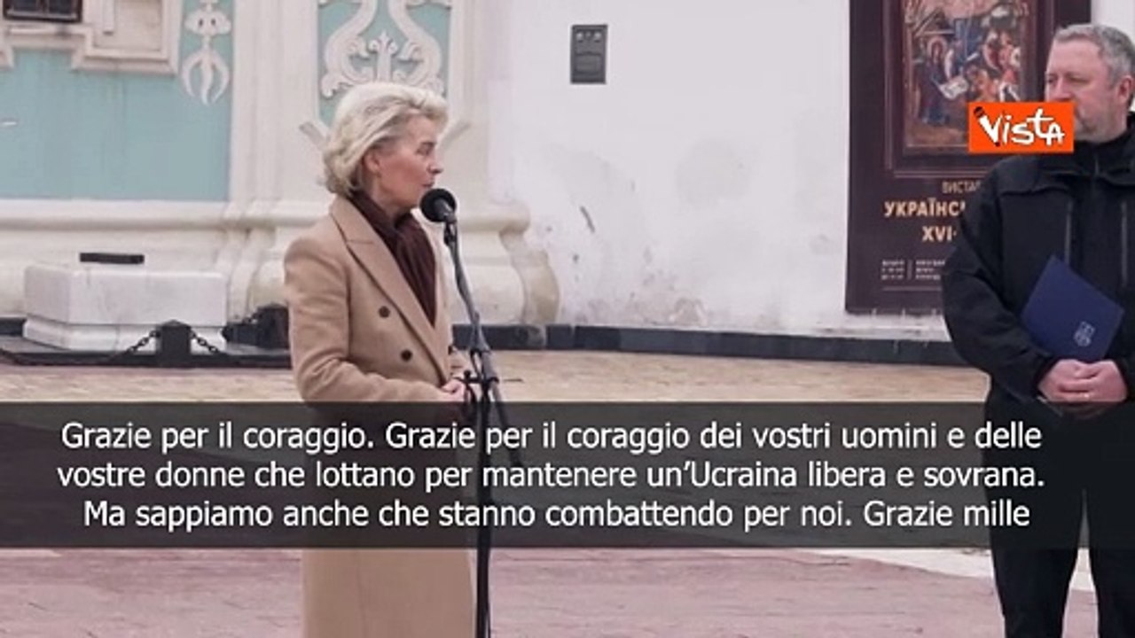 Von der leyen in Ucraina per secondo anniversario guerra: Grazie per il vostro coraggio