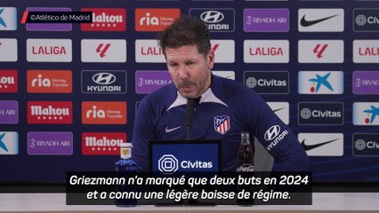 Simeone : “On ne va pas du tout forcer avec Griezmann”