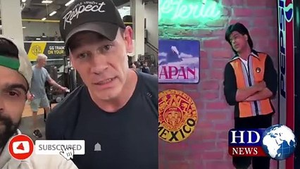 جون سینا کی شاہ رخ خان کیلئے گانا گانے کی کوشش، ویڈیو وائرل  |  john cena