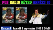Publicité Radio Rétro : Une Page de Pub sur Europe 1, Samedi 6 Septembre 1980 à 20h28