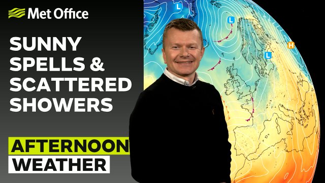 Met Office Afternoon Weather Forecast 24/02/24 – Sunny spells and scattered showers