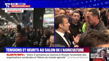 Sifflements et tensions au Salon de l'agriculture alors que le président de la République poursuit sa déambulation