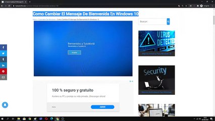  Como CAMBIAR MENSAJE de BIENVENIDA en WINDOWS 10 | MENSAJE de INICIO PERSONALIZADO