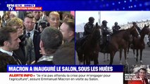 Le président de la République à la rencontre des agriculteurs sous les huées et les sifflets des manifestants