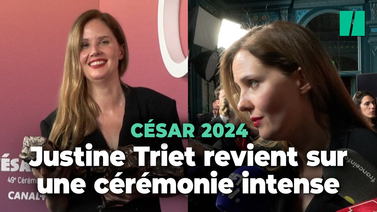 Justine Triet s'exprime après une soirée des Cé...