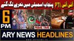 ARY News 6 PM Prime Time Headlines 24th February 2024 | Punjab Assembly Mein PTI Kay Haq Mein Naray