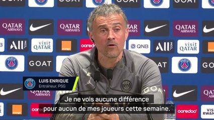 PSG - Luis Enrique ne voit "aucune différence" dans l'implication de Mbappé