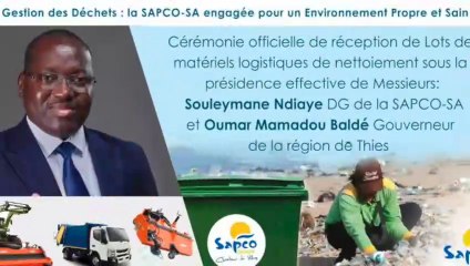 La Sapco offre un lot de matériel à la région de thies