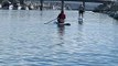 Paddleboarding With Upside-Down Paddle