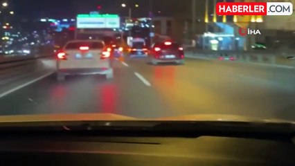 Beylikdüzü'nde birbirlerini sıkıştırarak ilerleyen ve camdan sarkarak tartışan 2 sürücü yakalandı